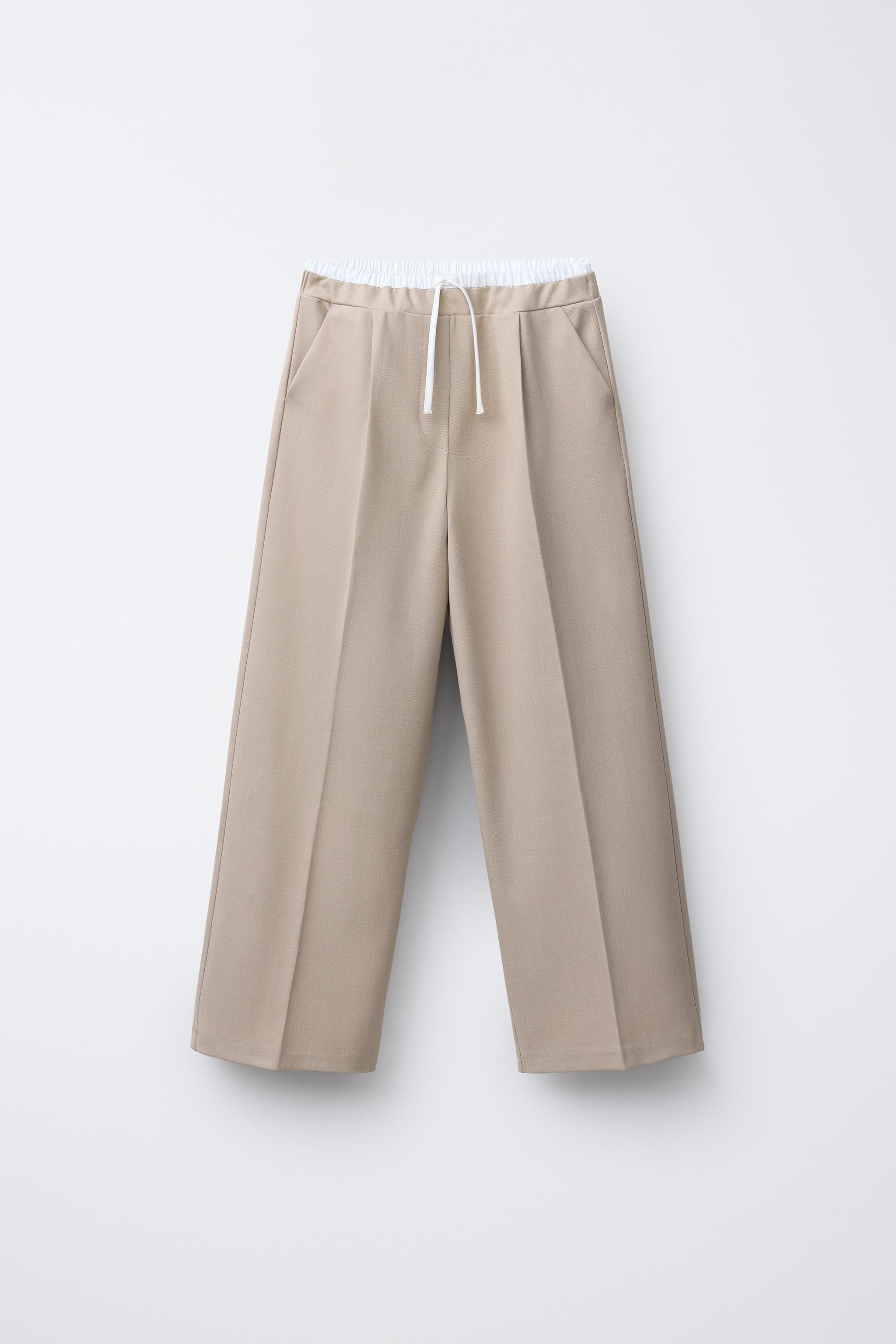 and wander | ZARA ベージュ ワイドパンツ XS and wander | ZARA ベージュ ワイドパンツ XS
