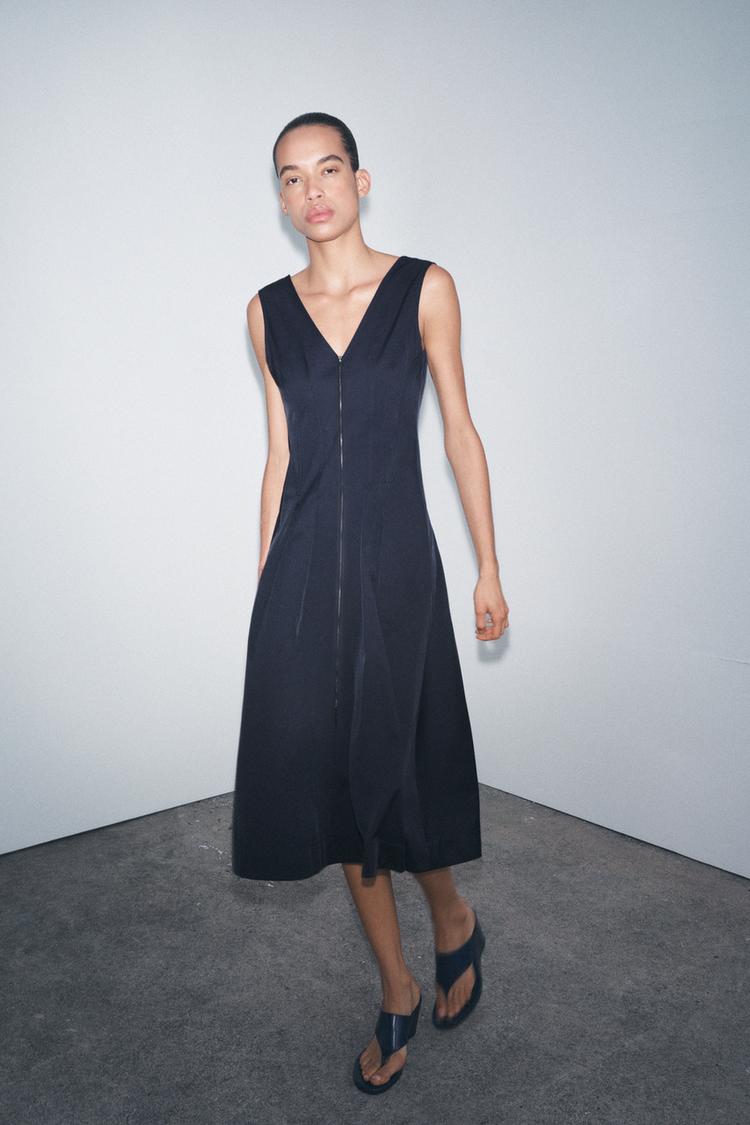 Vestido Midi Zara Azul Vestido Midi Vestido Lunares Azul Zara Zara