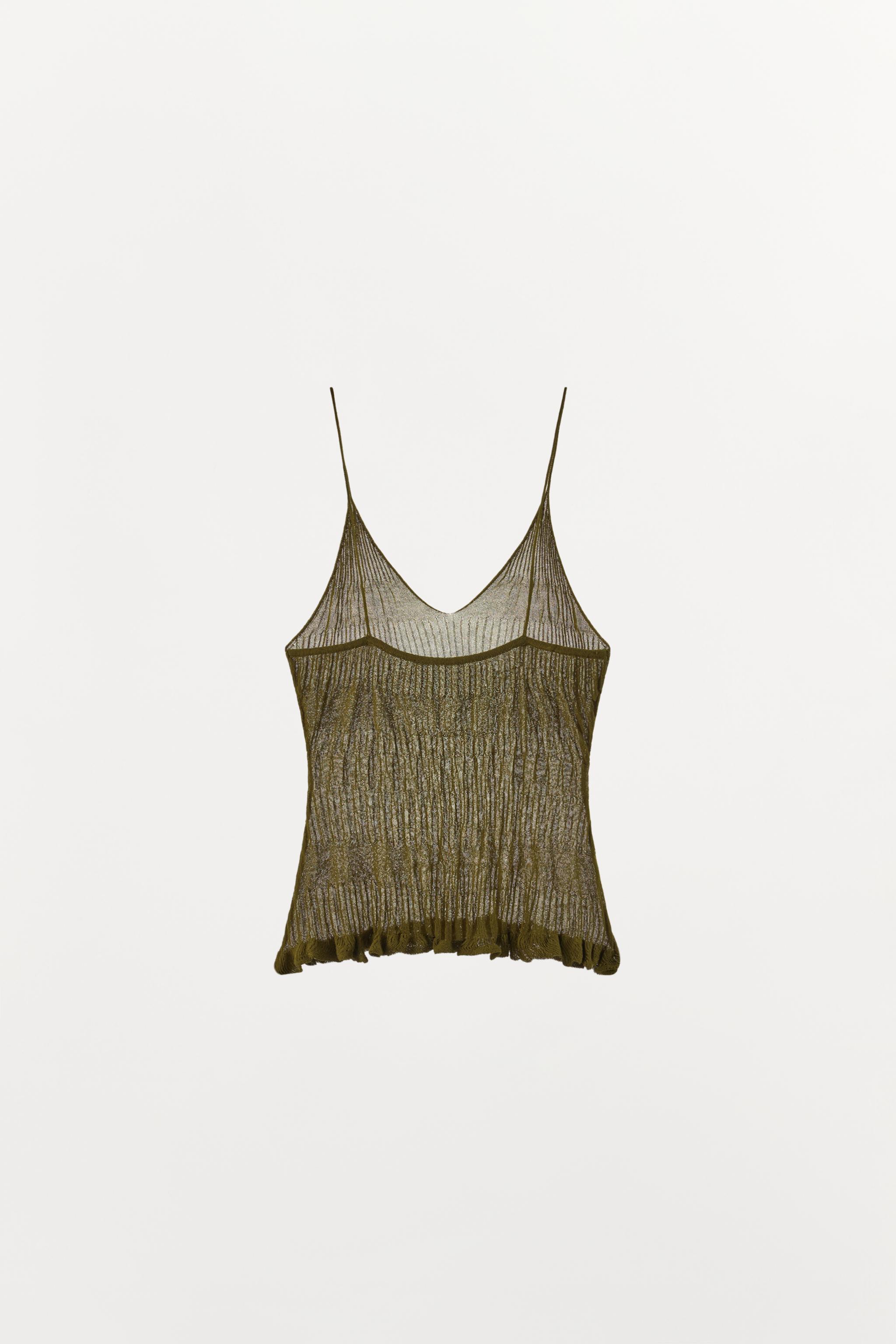 TOP EN MAILLE À BRETELLES TEXTURÉ