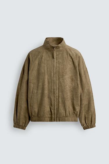 CAZADORA RELAXED FIT OVERDYED - Beige de Zara