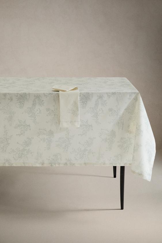 TOILE COTTON TABLECLOTH