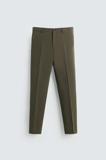 PANTALÓN TRAJE CONFORT - Marrón de Zara