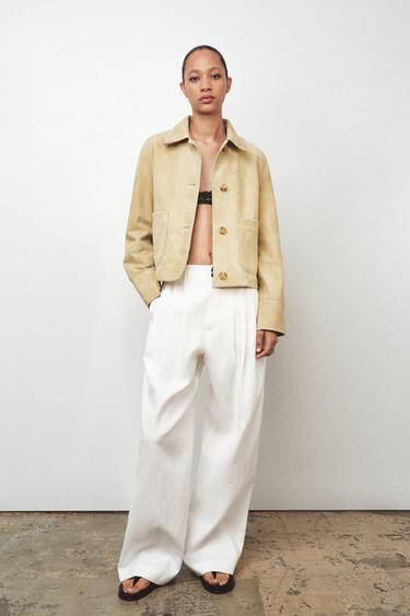 ZW COLLECTION PALAZZO TROUSERS - Oyster-white by Zara - Image 0