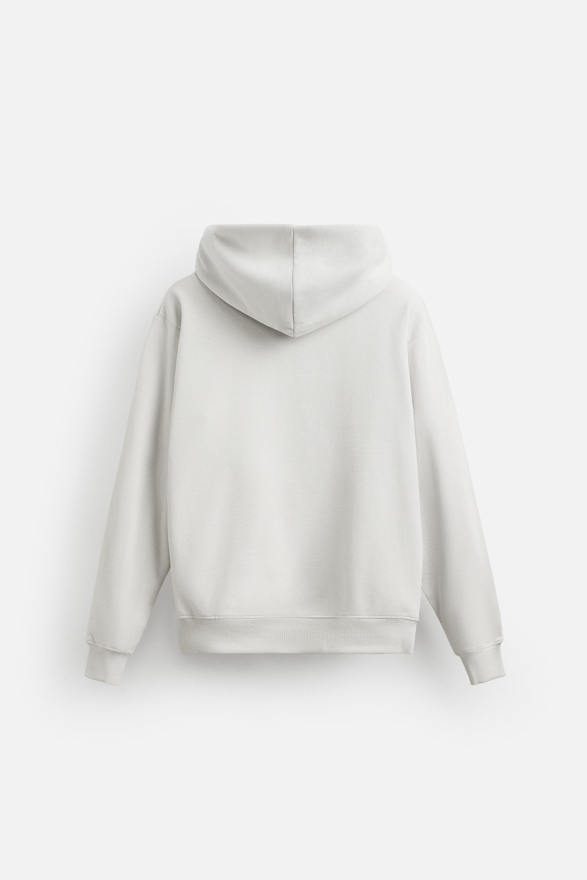 関税負担★ZARA★BASIC HOODIE BASIC HOODIE - Pearl grey | ZARA UAE - Dubai/Sharjah/Ajman