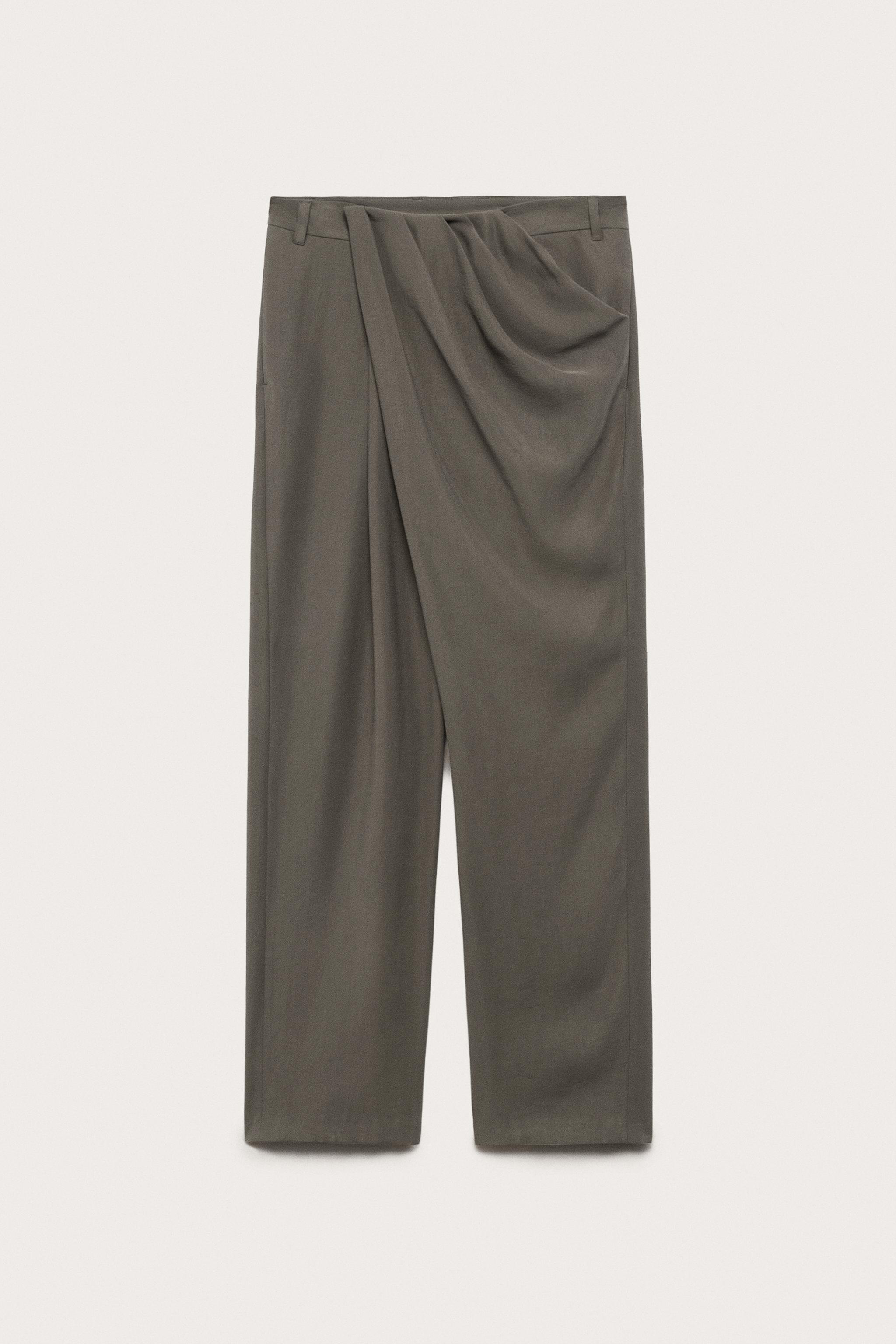 Мужские брюки Zara LIMITED EDITION FLOWY DRAPED PANTS — фото 5