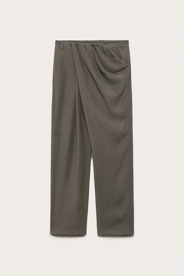 PANTALON DRAPÉ FLUIDE LIMITED EDITION - Sable / Chiné de Zara