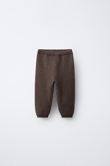100% CASHMERE BAGGY TROUSERS - Brown by Zara