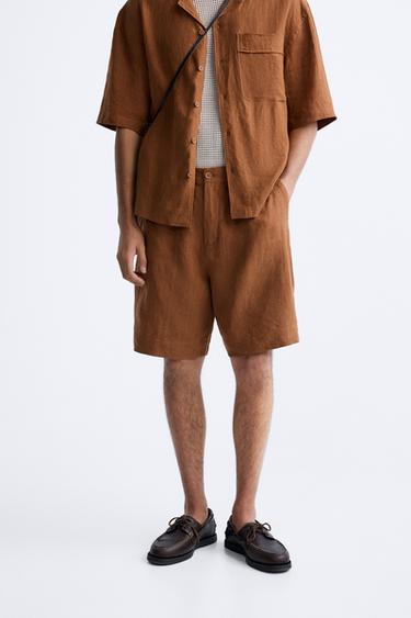 BERMUDA 100% LINO - Teja de Zara