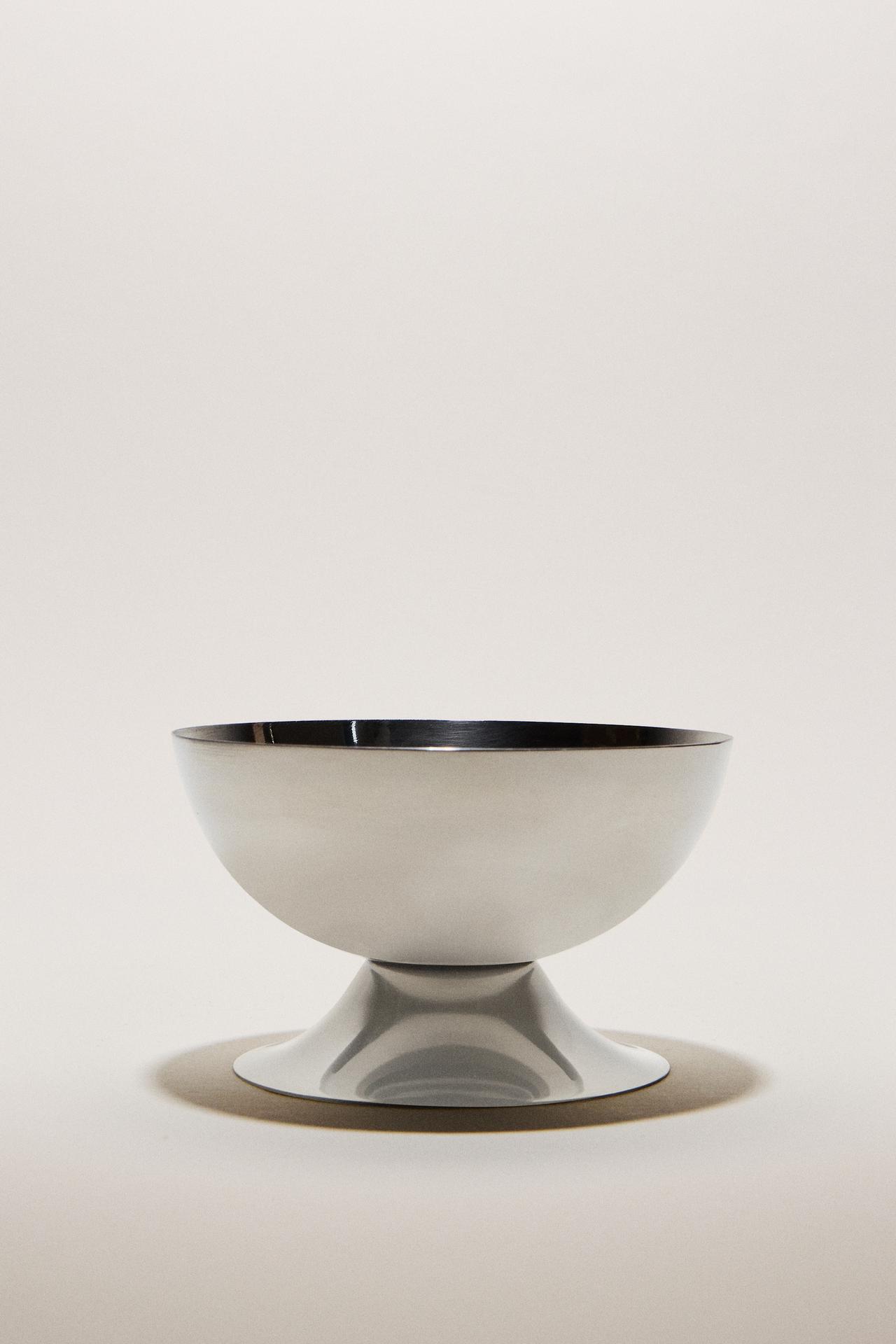 METALLIC SHINE ICE-CREAM CUP — Steel