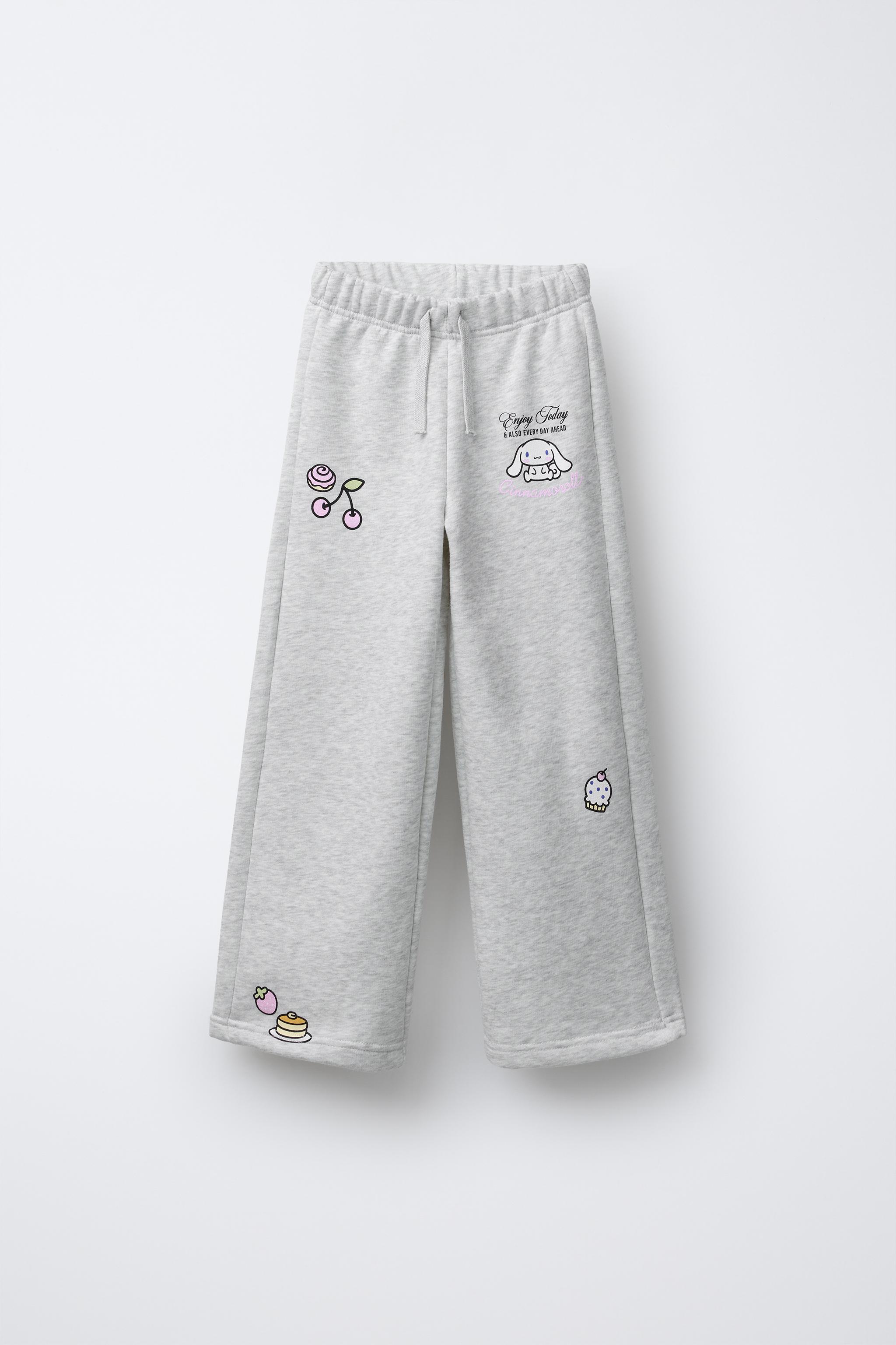 CINNAMOROLL © SANRIO WIDE LEG SWEATPANTS - Gray marl | ZARA United