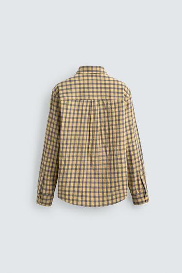 RELAXED FIT CHECK SHIRT - Butter by Zara - Image 7