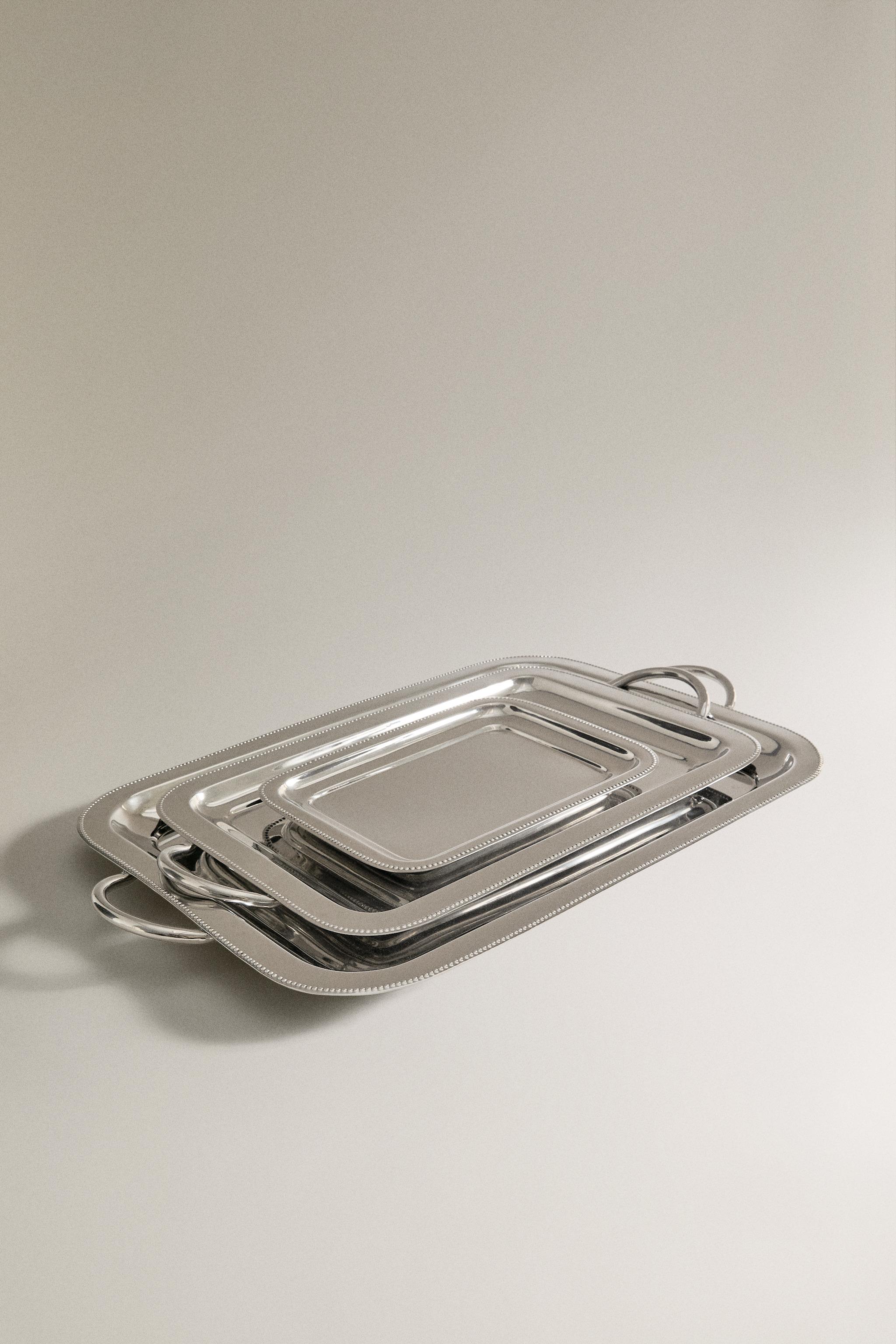 RECTANGULAR STEEL TRAY - Steel | ZARA United States