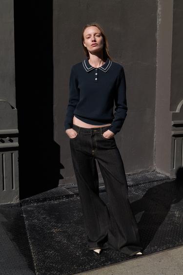 POLO PUNTO VIVOS CONTRASTE - Marino oscuro de Zara