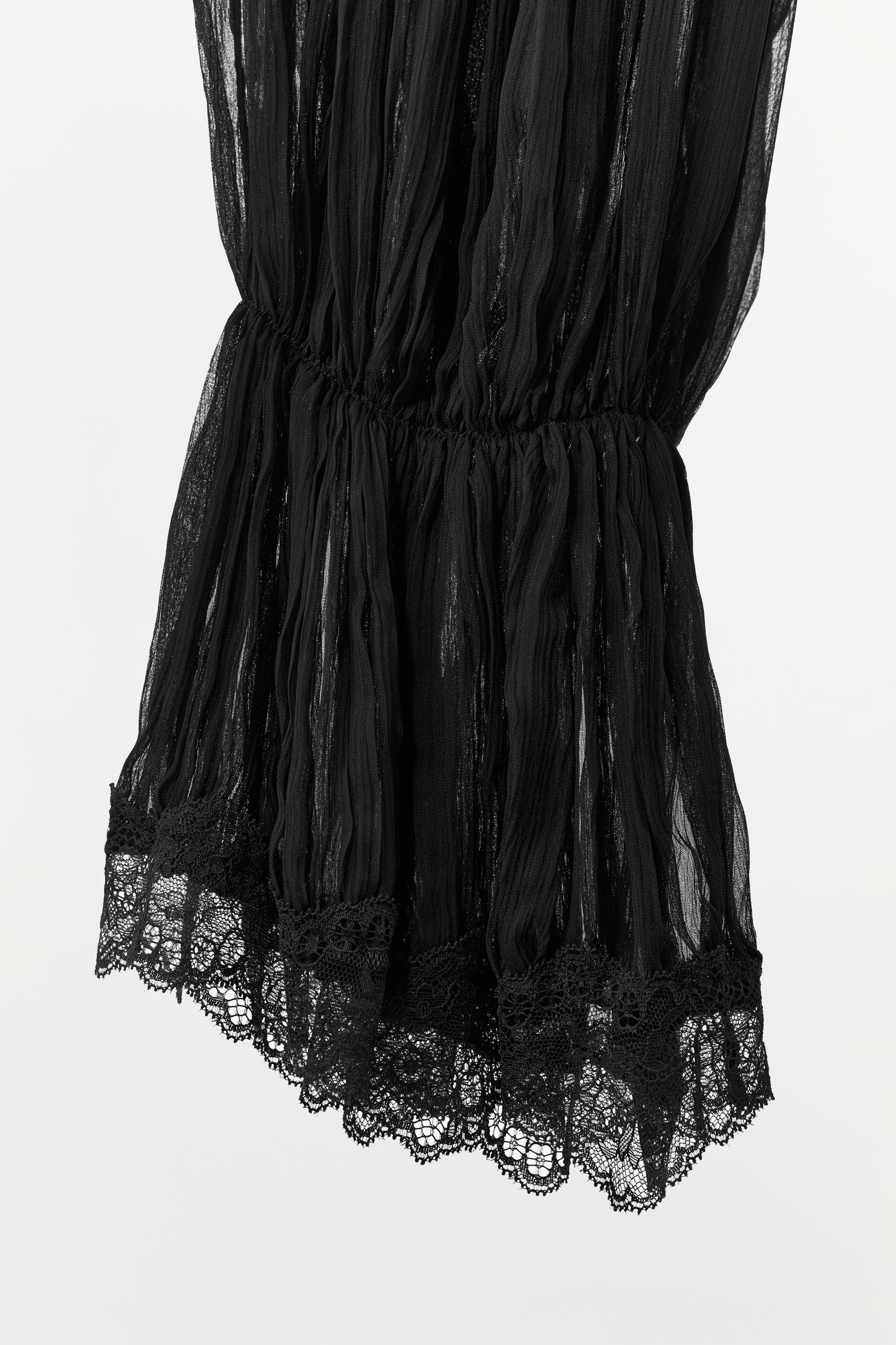 PLEATED LACE BALLOON PANTS