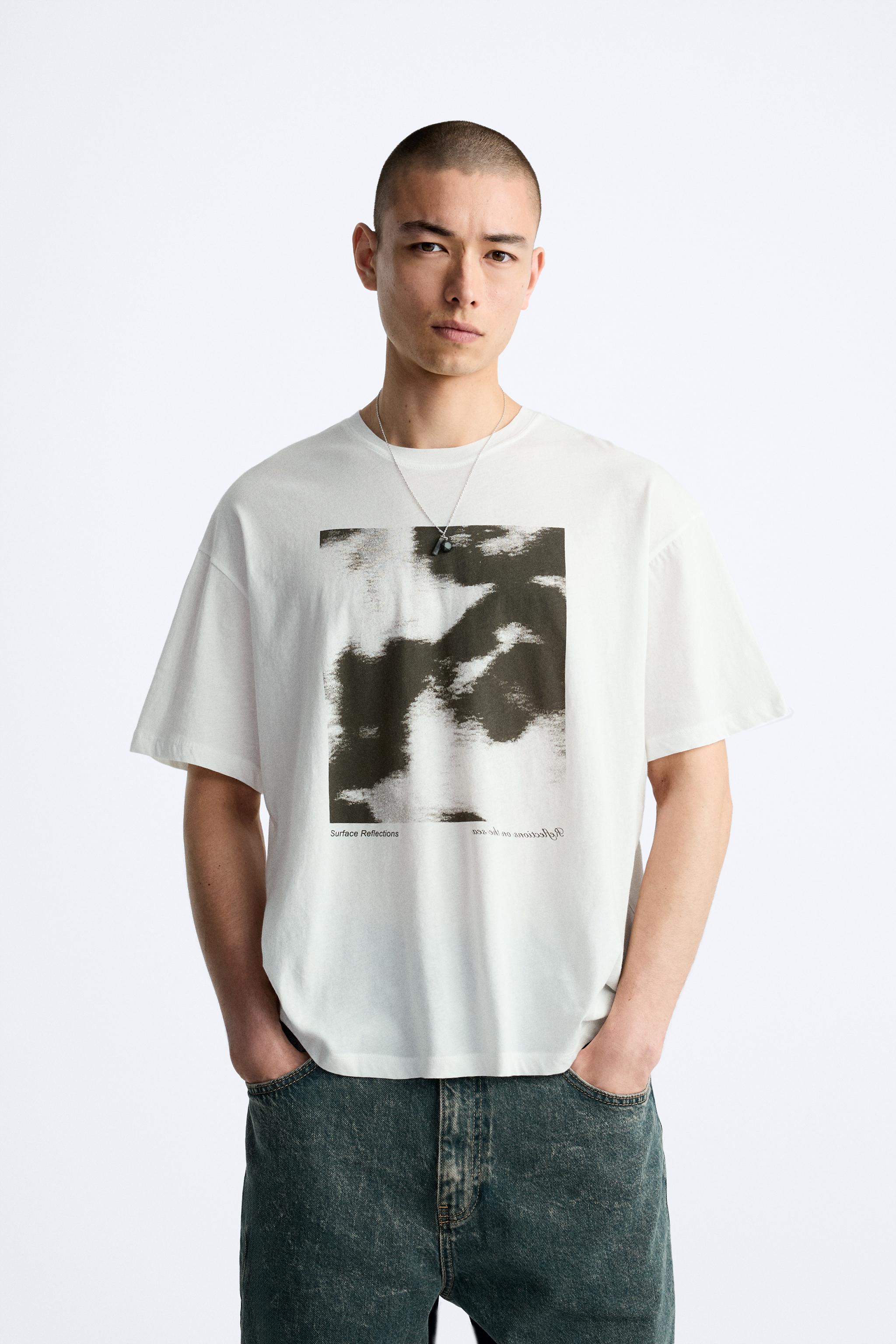 フォトプリント Ｔシャツ - オフホワイト | ZARA Japan / 日本