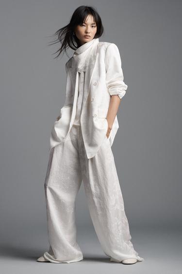 ZW COLLECTION LIMITED EDITION JACQUARD BLAZER - White by Zara