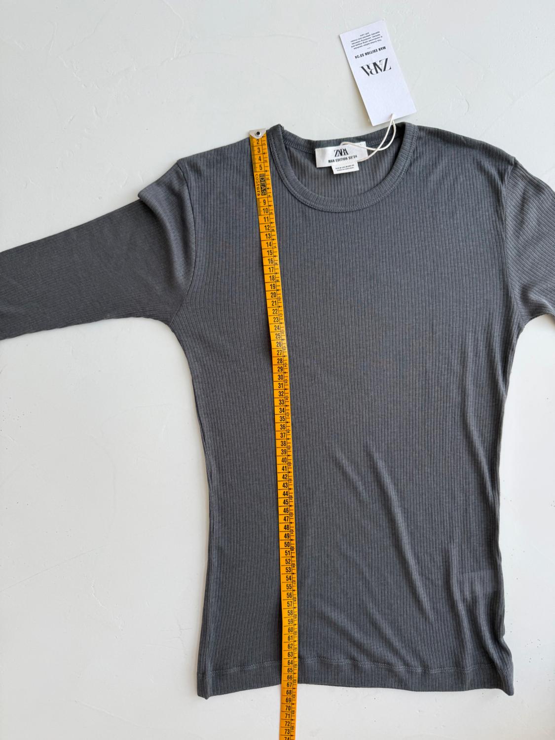 SEMI-SHEER RIBBED T-SHIRT - Image 6