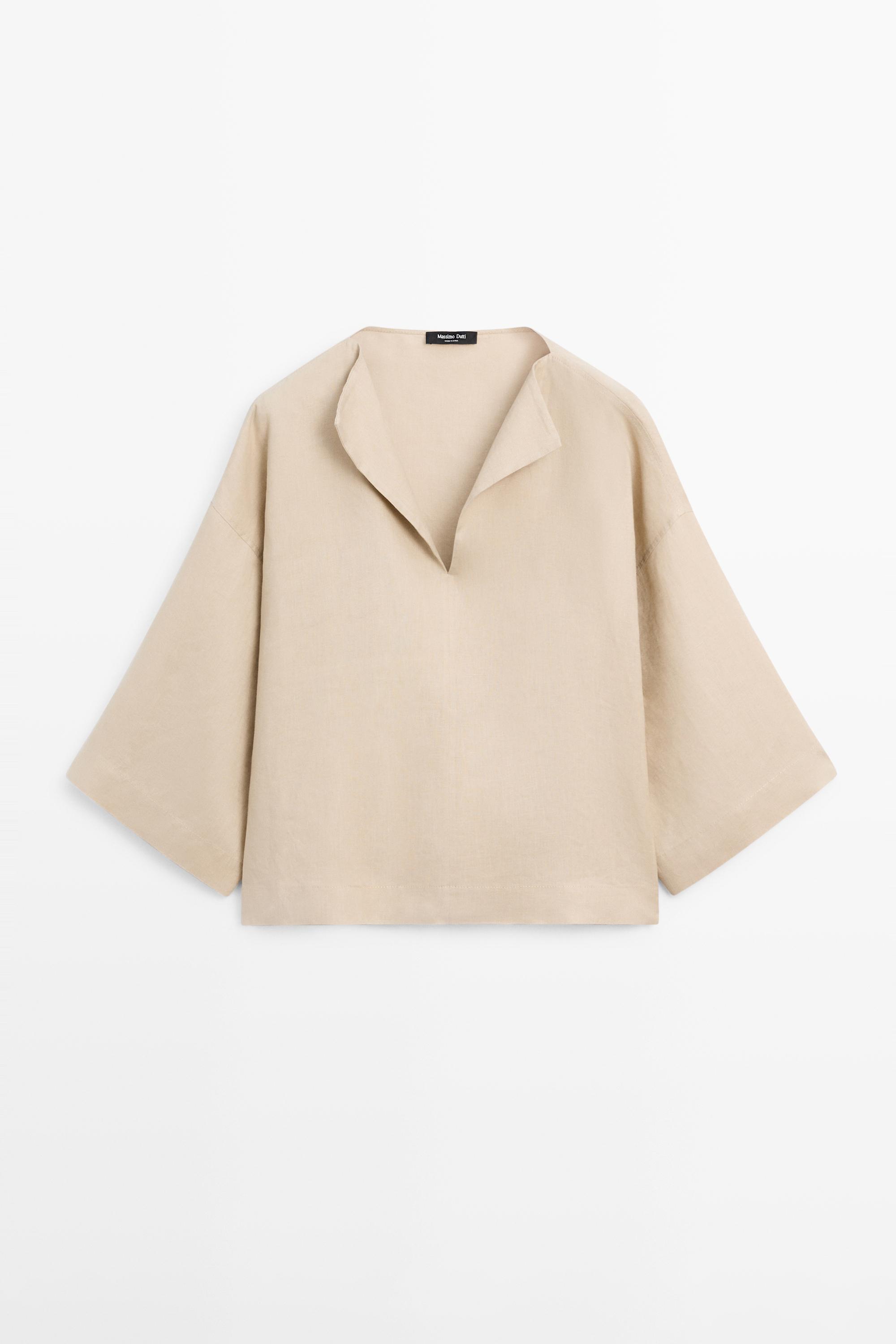 Flowing 100% linen blouse