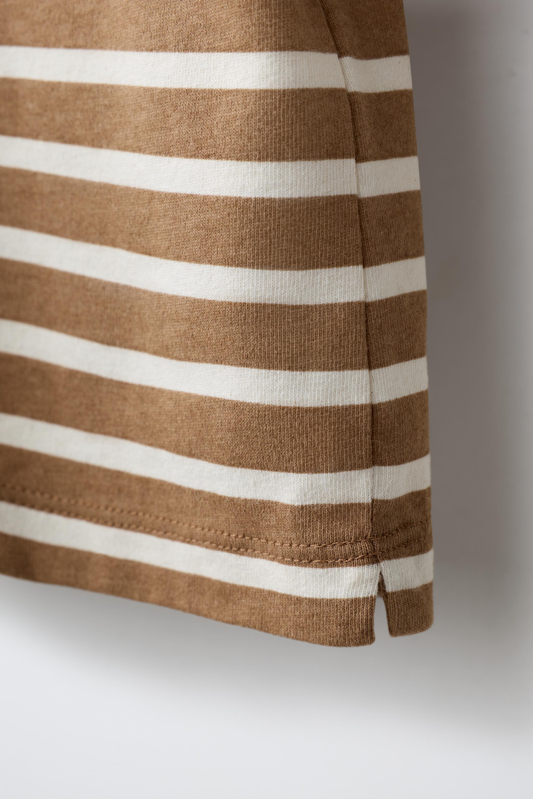 Детские футболки Zara STRIPE PRINT T-SHIRT — фото 4
