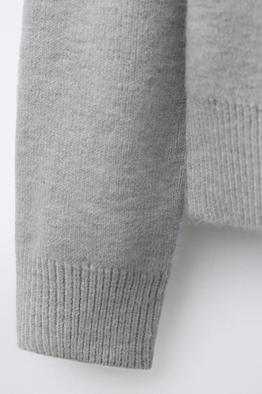 KNIT SWEATER WITH BOWS - Grey by Zara - Image 3