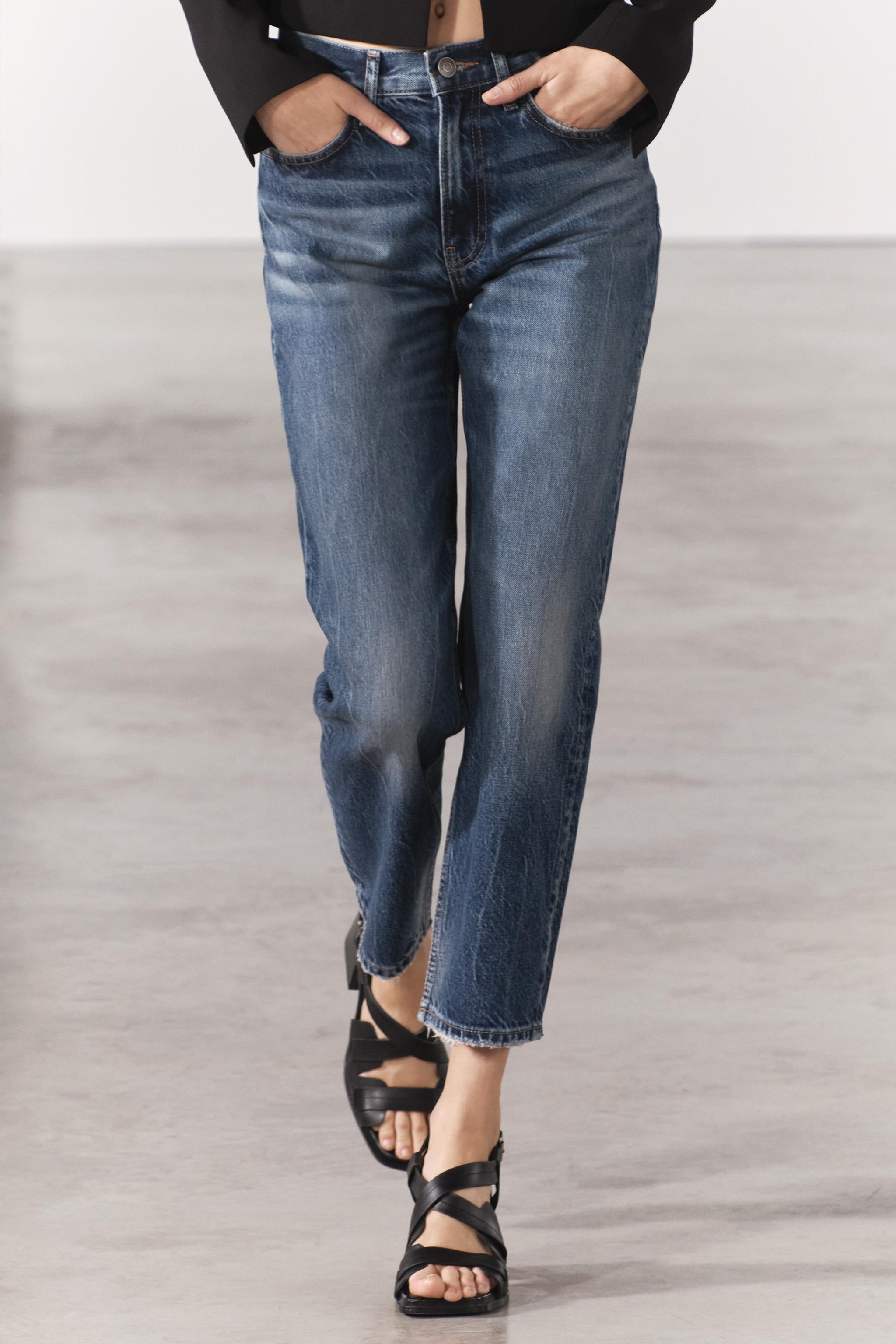 STRAIGHT CROPPED MID WAIST JEANS ZW COLLECTION