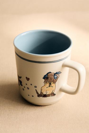 Zara CHILDREN'S CERAMIC MUG WITH SKATER DOG - 多色