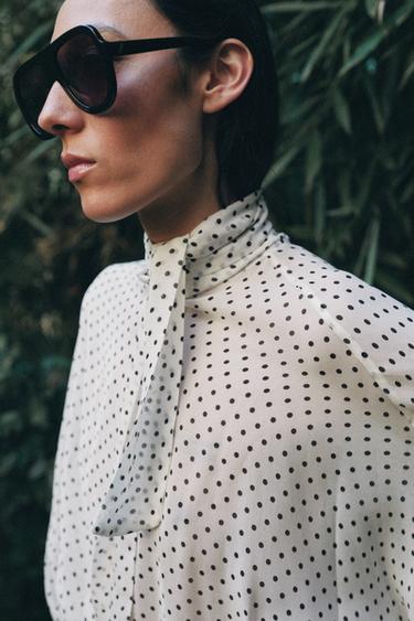 ZW COLLECTION POLKA DOT BLOUSE AND MIDI SKIRT SET - 137 by Zara - Image 0