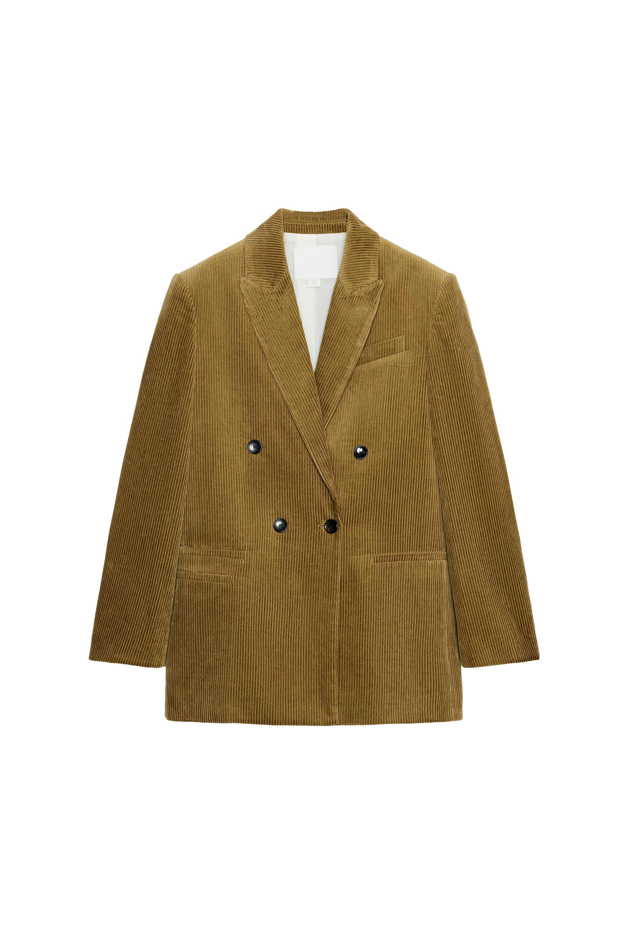 OVERSIZED CORDUROY BLAZER ZW COLLECTION LIMITED EDITION - Olive