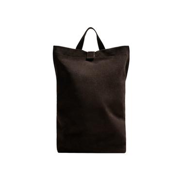 Zara LEATHER SHOPPER BAG - Brown