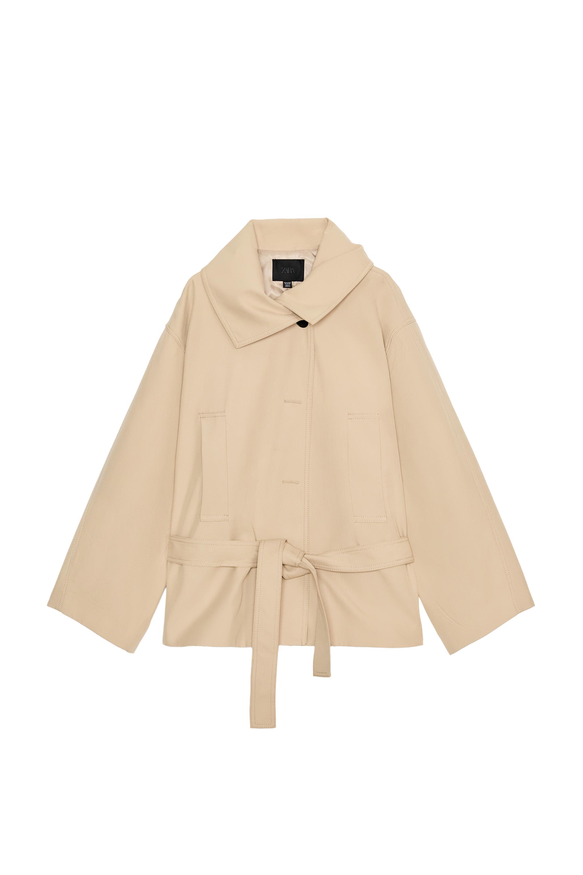 ショートトレンチコート - ライトゴールデンブラウン | ZARA Japan / 日本