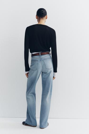 JEAN TRF COUPE LARGE TAILLE HAUTE - Bleu clair de Zara - Image 3