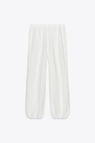 FLOWING BALLOON TROUSERS - Oyster-white by Zara - Image 5