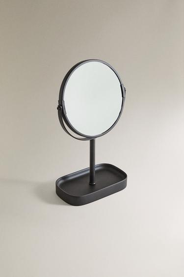 BLACK RESIN VANITY MIRROR - Black by Zara - Image 1