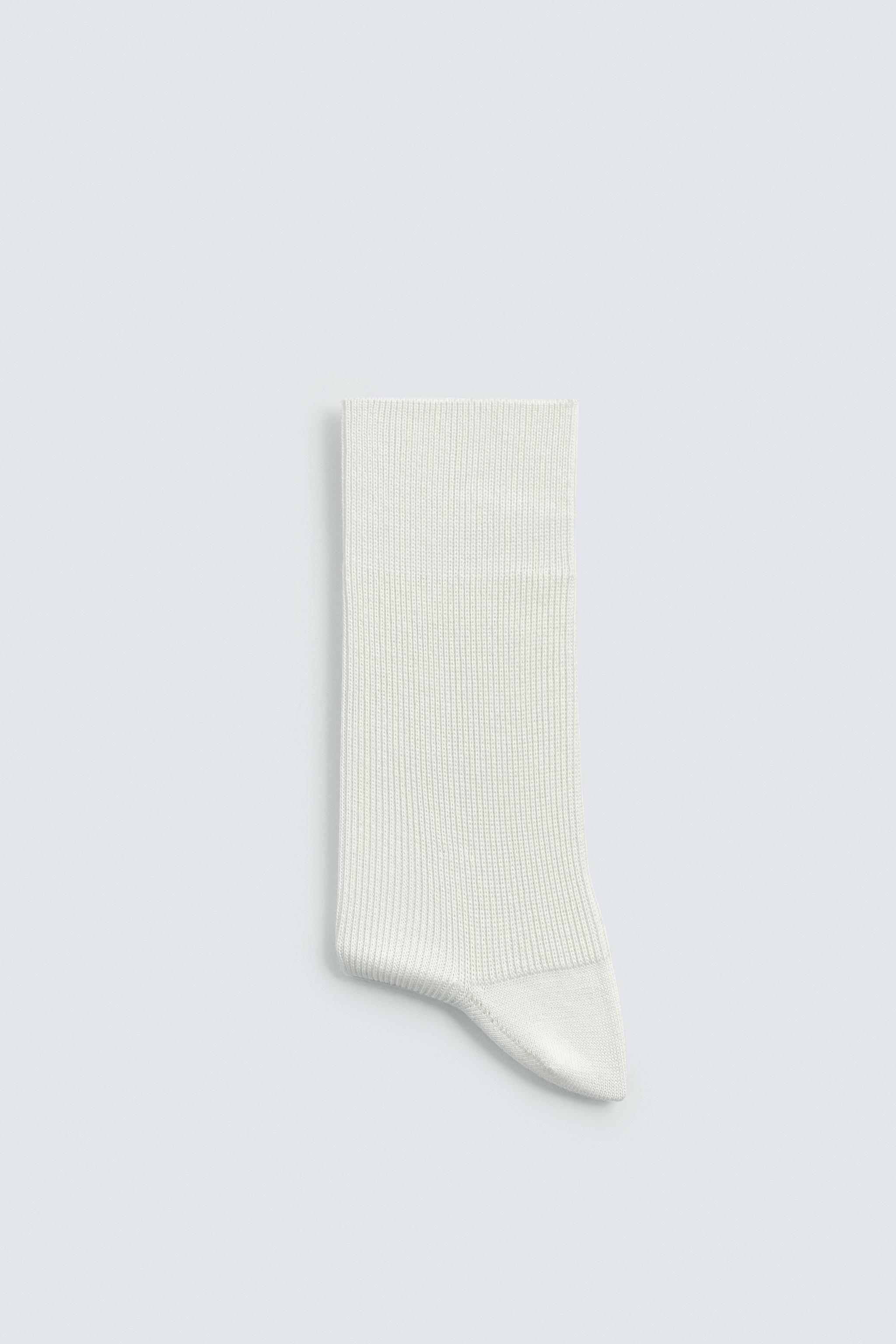 CHAUSSETTES CÔTELÉES EN MÉLANGE DE COTON