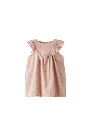FINE CORDUROY FLORAL DRESS