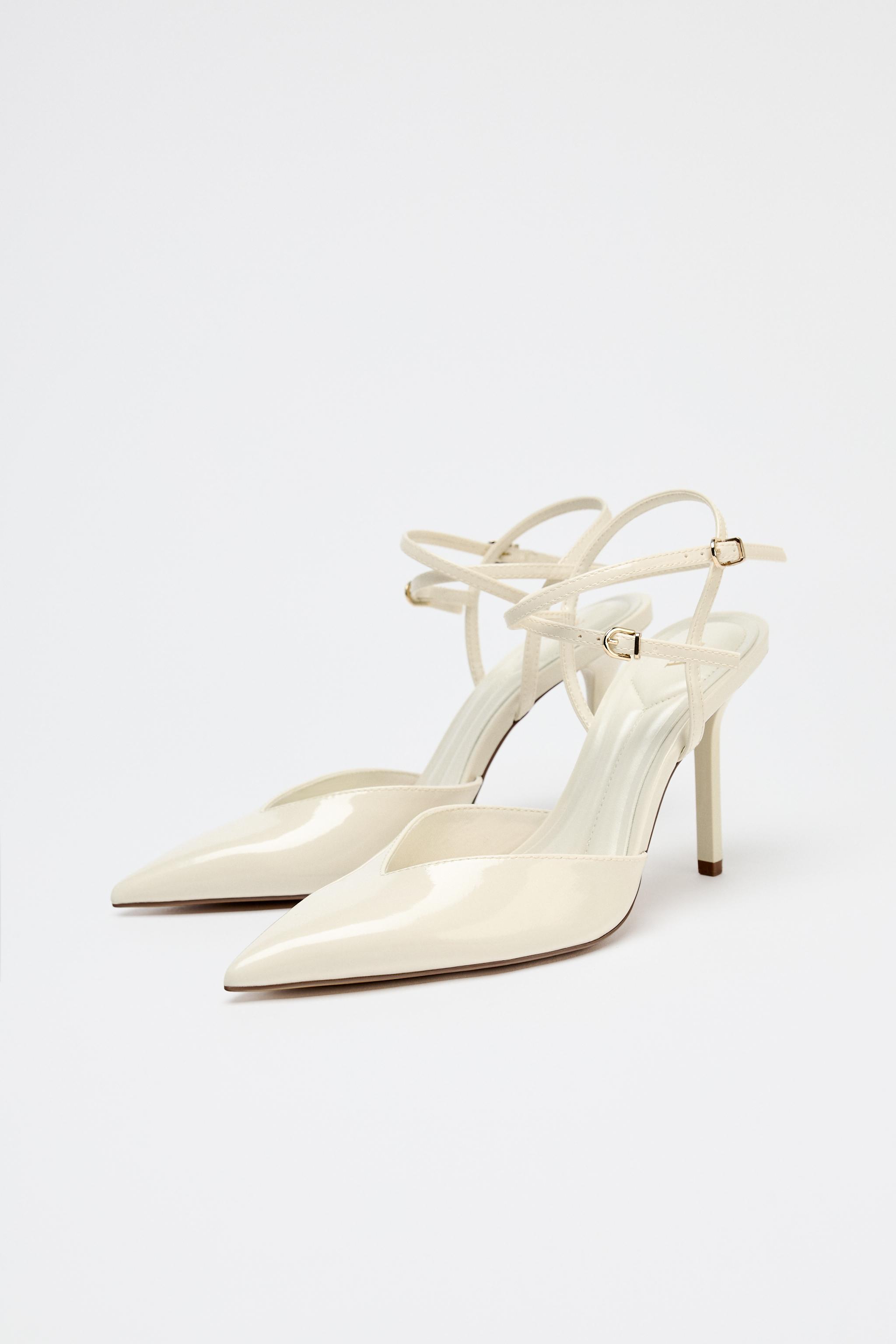 【ZARA】メッシュ&ビーズ スリングバックヒール 2211/510/111 メッシュ&ビーズ スリングバックヒール - ライトベージュ | ZARA
