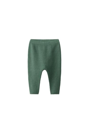 PURL KNIT JOGGERS - Green by Zara