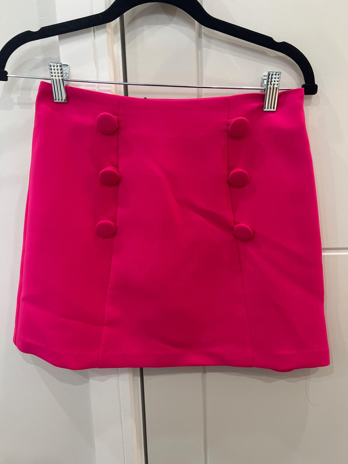BUTTON-DOWN MINI SKIRT