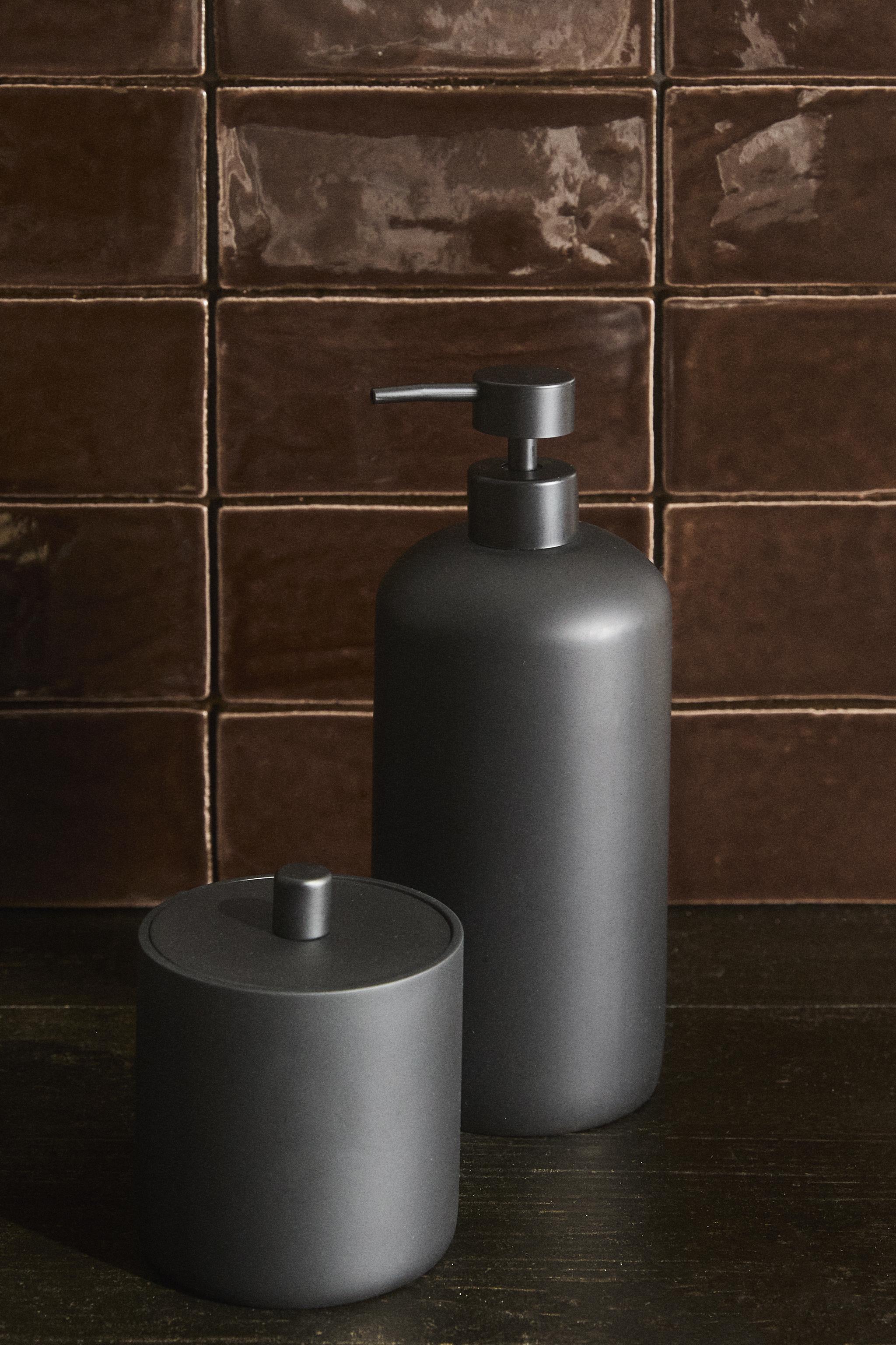 BLACK RESIN SOAP DISPENSER