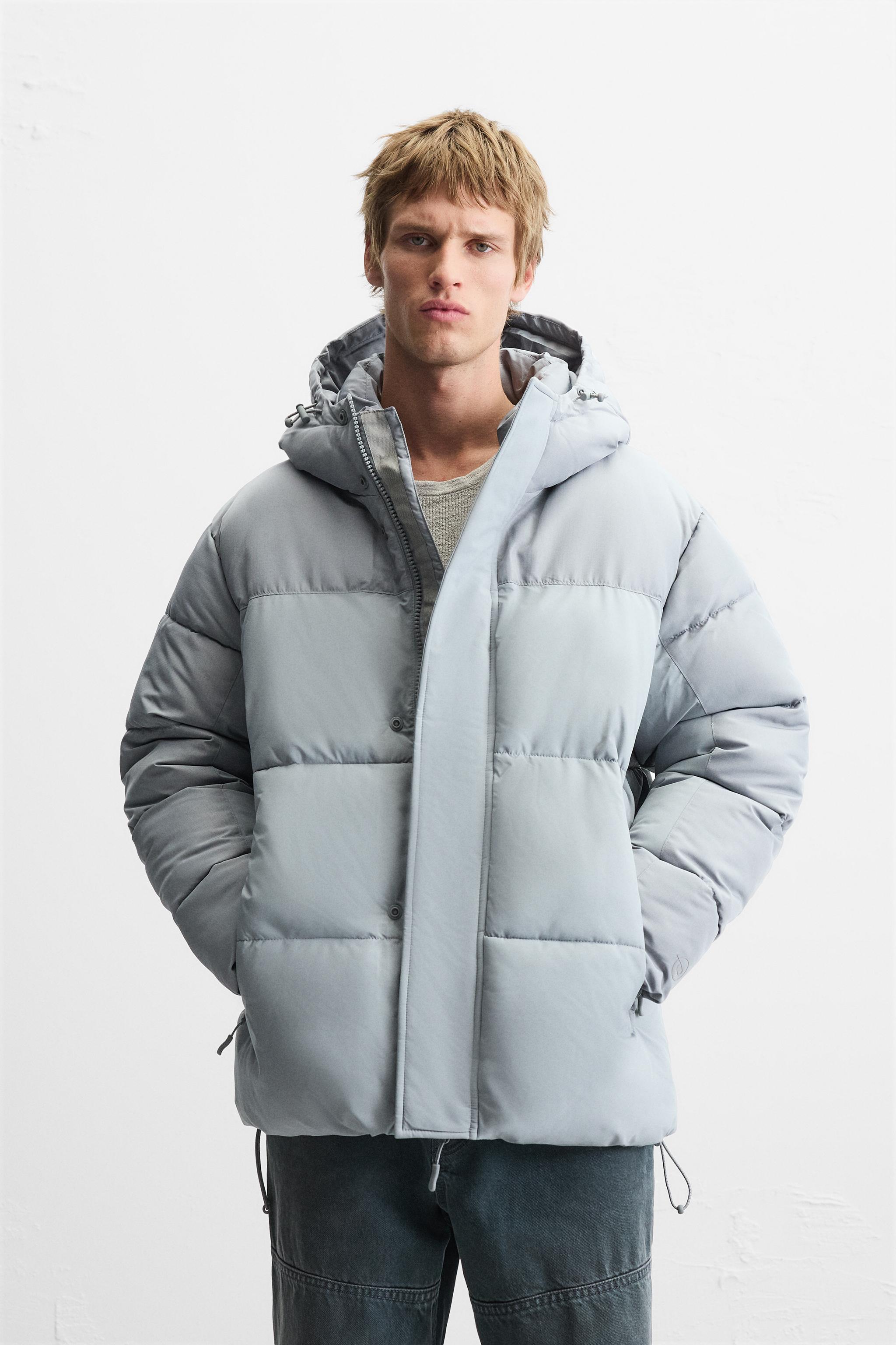 Hooded puffer jacket zara online