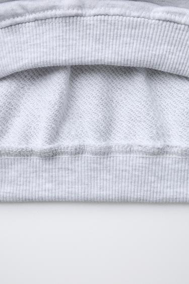 RAISED SLOGAN SWEATSHIRT - Grey marl by Zara - Image 3