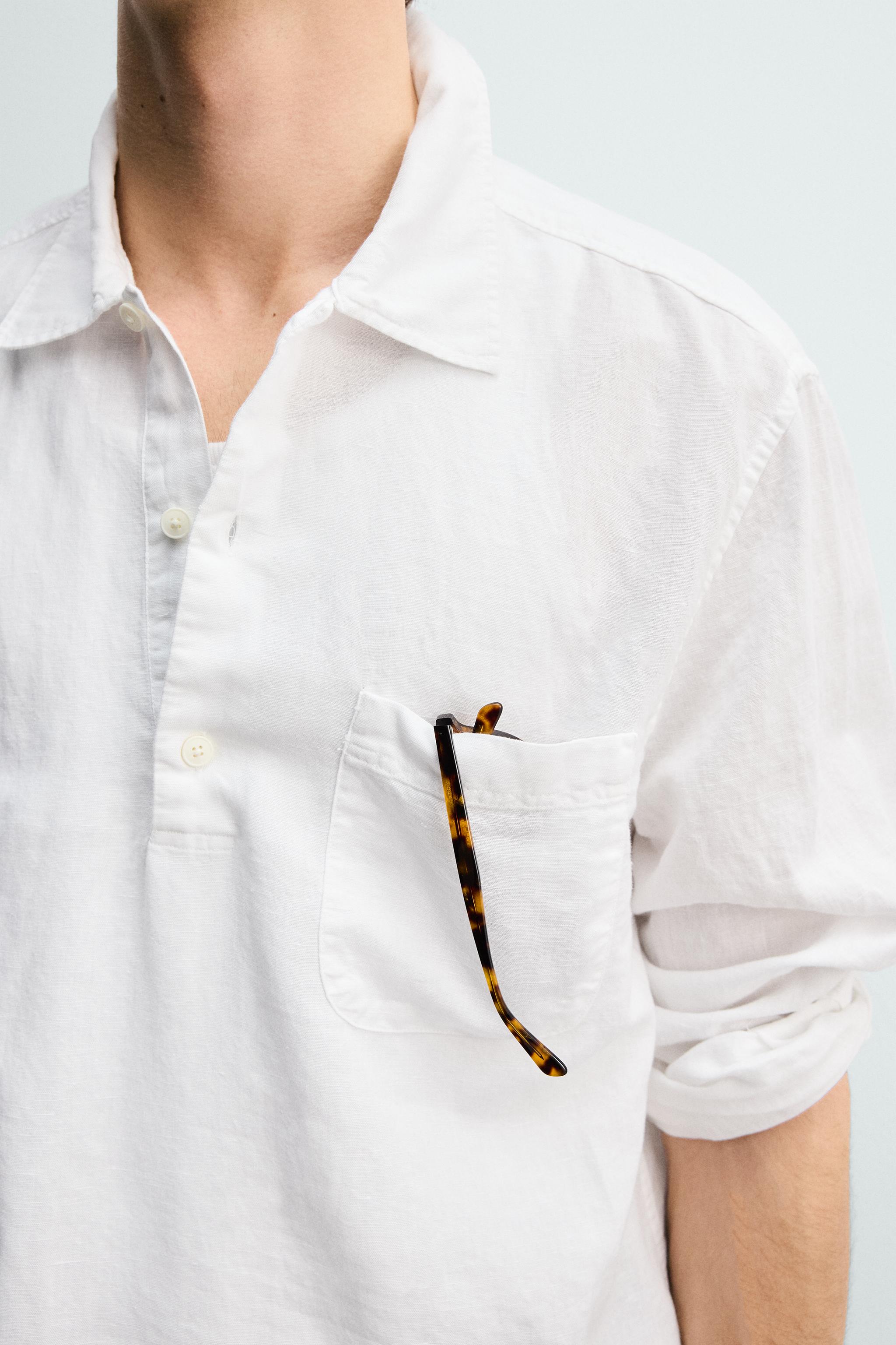 CHEMISE POLO LIN/COTON
