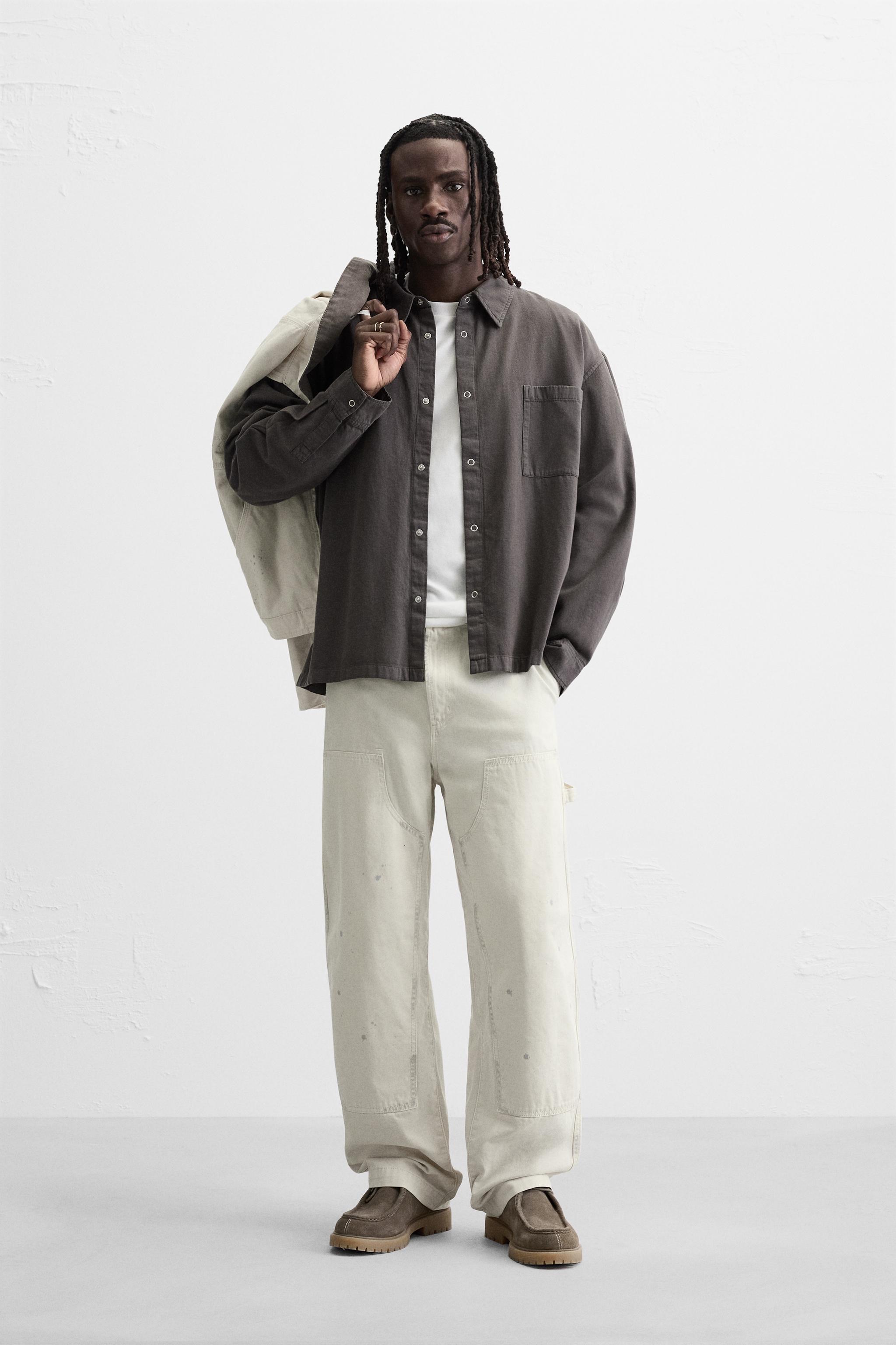 LIGHTWEIGHT DENIM SHIRT - Dark brown | ZARA United States
