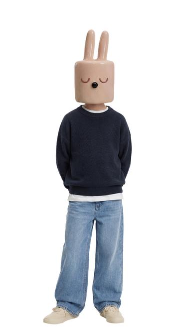 PLAIN KNIT JUMPER - Grey / Blue by Zara