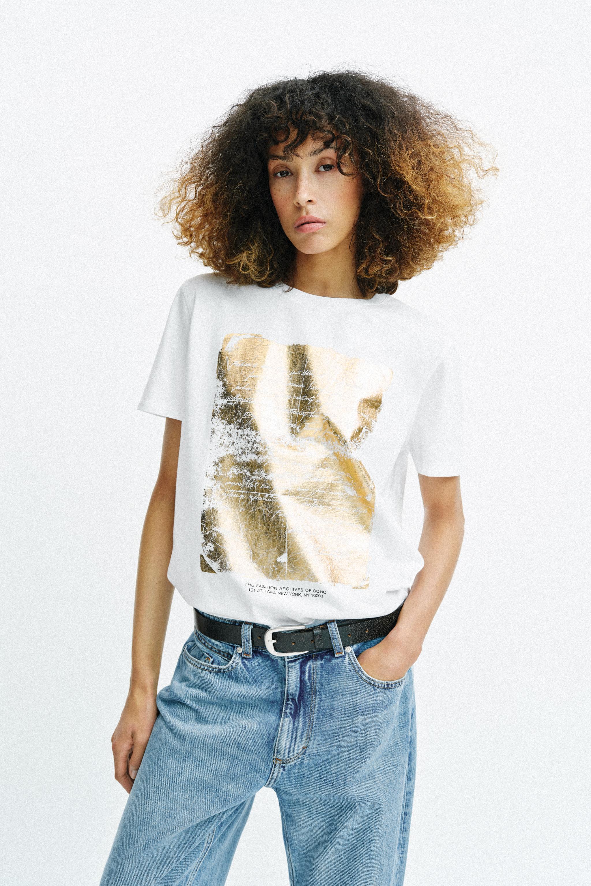 METALLIC SHORT SLEEVE T-SHIRT