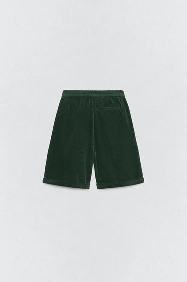 SHORT EN VELOURS CÔTELÉ SOSHIOTSUKI x ZARA - Vert de Zara - Image 4