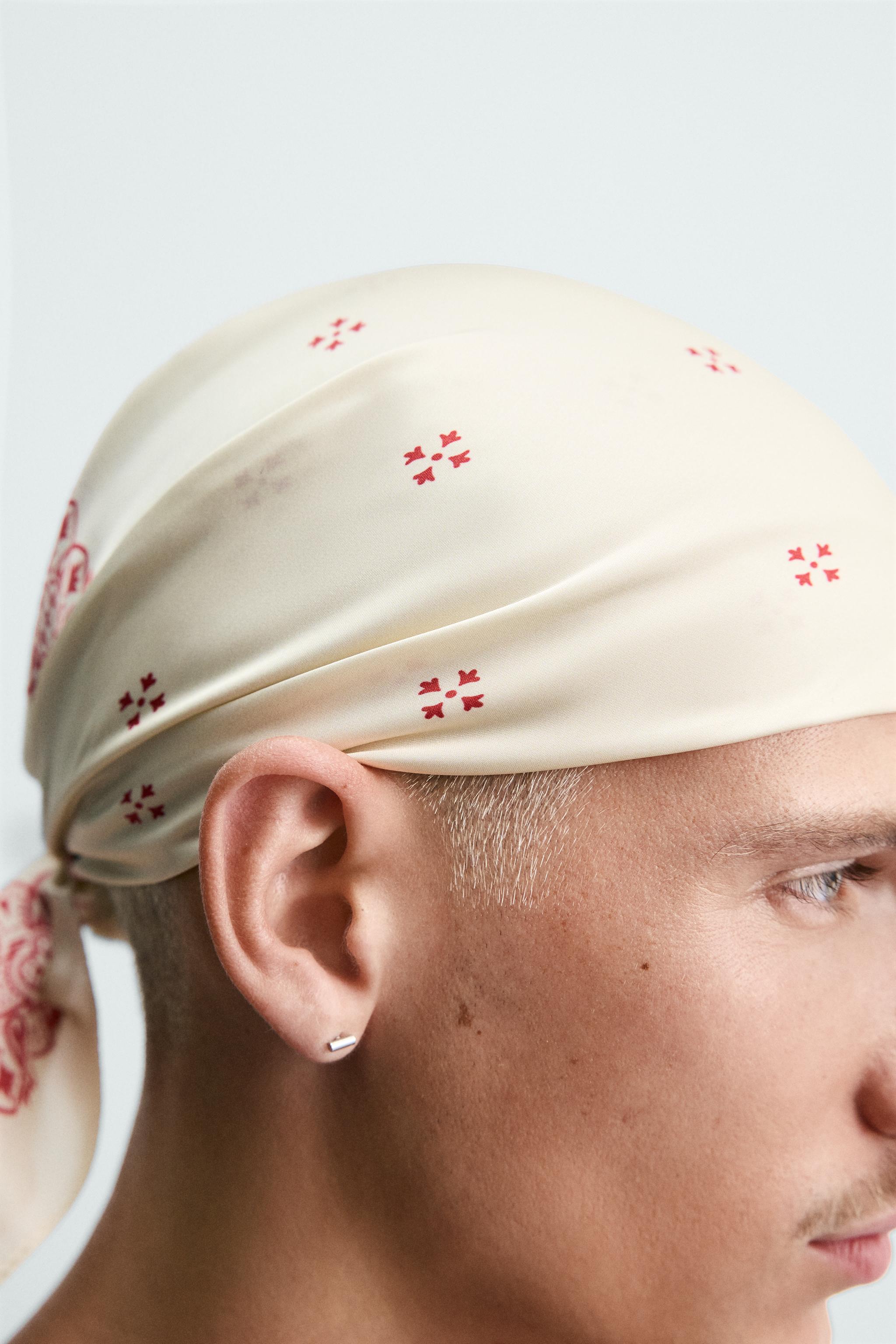 Мужские аксессуары Zara GEOMETRIC PRINT SATIN BANDANA — фото 3