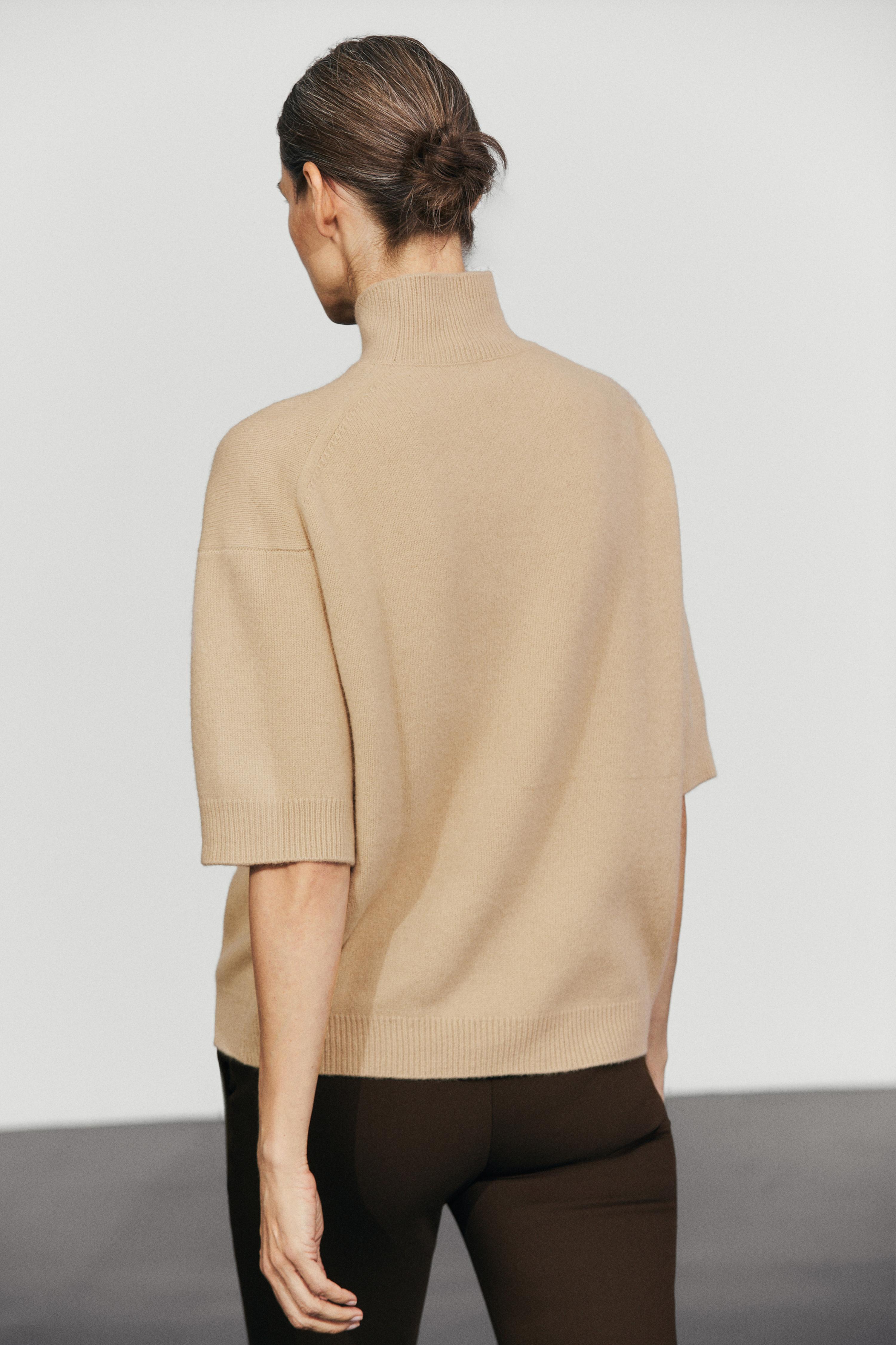 Oversize short sleeve knit sweater