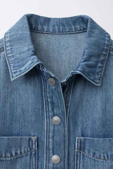 SURCHEMISE EN JEAN - Bleu de Zara - Image 2