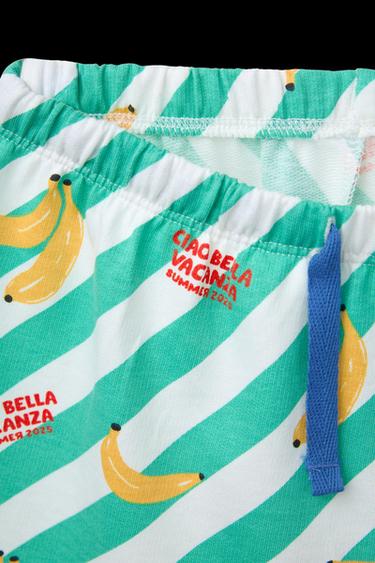 2-6 JAHRE/ PYJAMA-SHIRT UND BERMUDA MIT BANANEN - Gelb von Zara